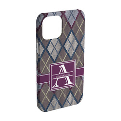 Knit Argyle iPhone Case - Plastic - iPhone 15 Pro (Personalized)