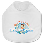 Love You Forever Jersey Knit Baby Bib w/ Name or Text