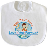 Love You Forever Velour Baby Bib w/ Name or Text