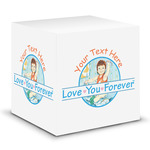 Love You Forever Sticky Note Cube w/ Name or Text