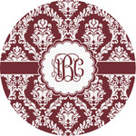 Maroon & White Multipurpose Round Labels - 1" (Personalized)