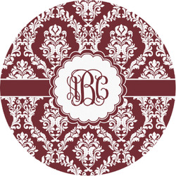 Maroon & White Multipurpose Round Labels - 1" (Personalized)