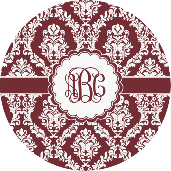 Custom Maroon & White Multipurpose Round Labels - 1" (Personalized)