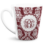 Maroon & White 12 Oz Latte Mug (Personalized)