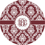 Maroon & White Multipurpose Round Labels - 2" (Personalized)