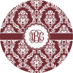 Maroon & White Multipurpose Round Labels - 2" (Personalized)