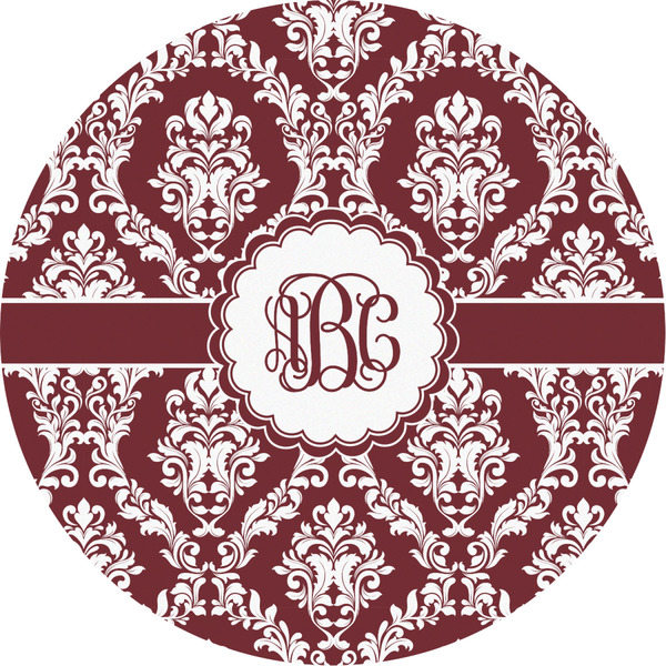 Custom Maroon & White Multipurpose Round Labels - 2" (Personalized)