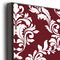 Maroon & White 20x30 Wood Print - Closeup