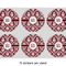 Maroon & White 3" Multipurpose Round Labels - Sheet