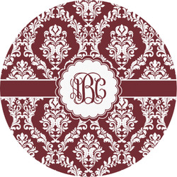 Maroon & White Multipurpose Round Labels - 3" (Personalized)