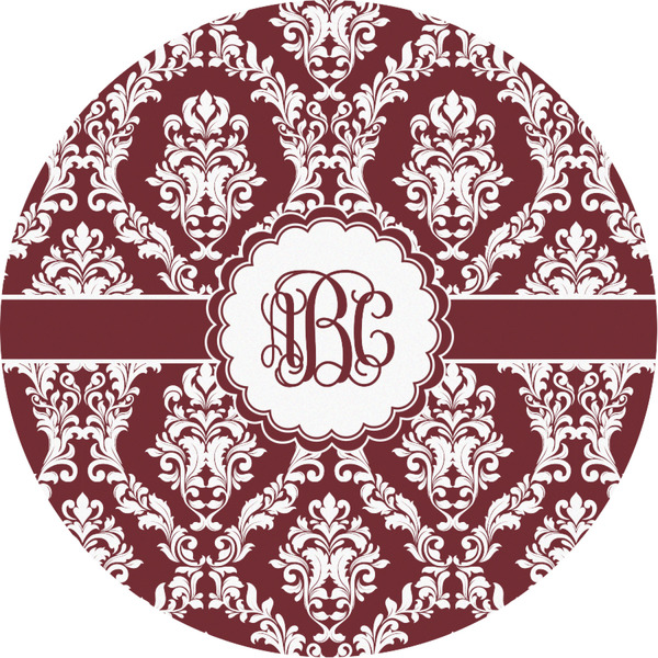 Custom Maroon & White Multipurpose Round Labels - Custom Sized (Personalized)