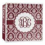 Maroon & White 3-Ring Binder - 2 inch (Personalized)