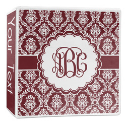 Maroon & White 3-Ring Binder - 2 inch (Personalized)