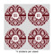 Maroon & White 4" Multipurpose Round Labels - Sheet