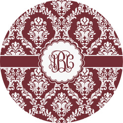 Maroon & White Multipurpose Round Labels - 5" (Personalized)