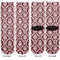 Maroon & White Adult Crew Socks - Double Pair - Front and Back - Apvl