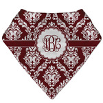 Maroon & White Bandana Bib (Personalized)