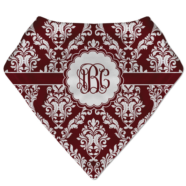 Custom Maroon & White Bandana Bib (Personalized)