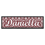 Maroon & White Bar Mat - Large (Personalized)