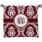 Maroon & White Bath Towel (Personalized)