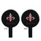 Maroon & White Black Plastic 7" Stir Stick - Double Sided - Round - Front & Back