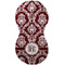 Maroon & White Burp Peanut Shaped Flat