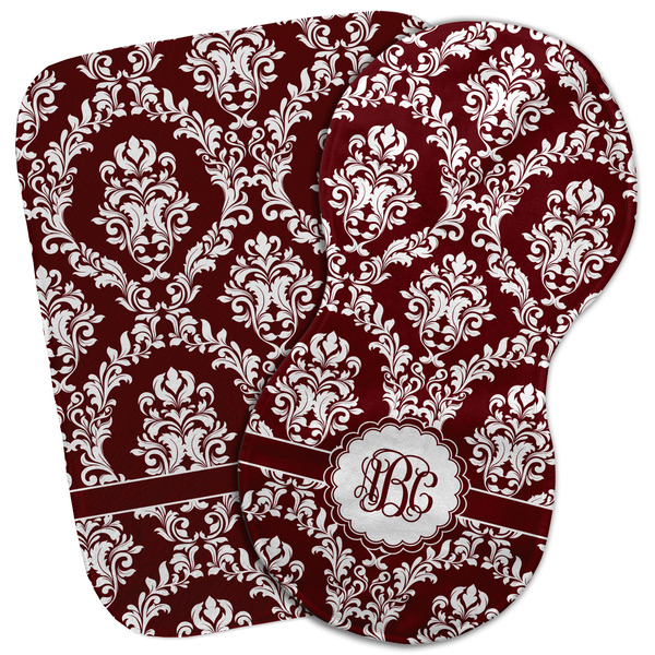 Custom Maroon & White Burp Cloth (Personalized)