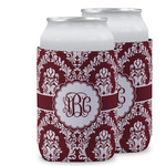 Maroon & White Can Cooler (12 oz) w/ Monogram