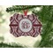 Maroon & White Christmas Ornament (On Tree)