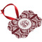 Maroon & White Christmas Ornament