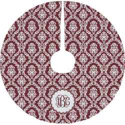 Maroon & White Tree Skirt (Personalized)