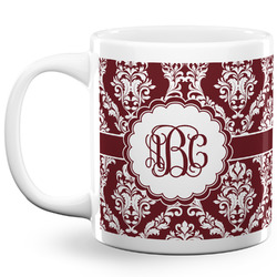 Maroon & White 20 Oz Coffee Mug - White (Personalized)