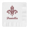 Maroon & White Embossed Decorative Napkins (Personalized)