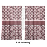 Maroon & White Curtain Panel - Custom Size