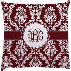 Maroon & White Decorative Pillow Case (Personalized)