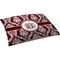 Maroon & White Dog Bed - Large