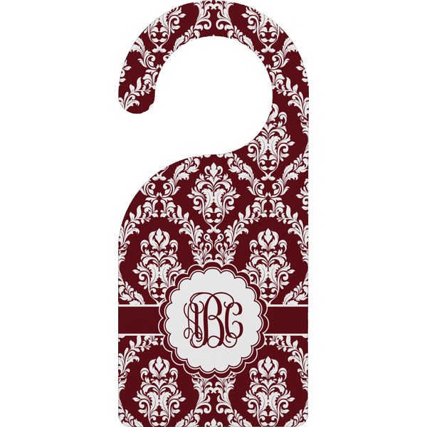 Custom Maroon & White Door Hanger (Personalized)