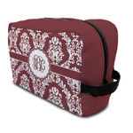 Maroon & White Toiletry Bag / Dopp Kit (Personalized)