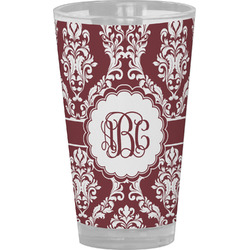 Maroon & White Pint Glass - Full Color (Personalized)