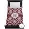 Maroon & White Duvet Cover (Twin)