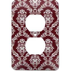 Maroon & White Electric Outlet Plate