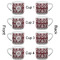 Maroon & White Espresso Cup - 6oz (Double Shot Set of 4) APPROVAL