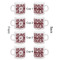 Maroon & White Espresso Cup Set of 4 - Apvl