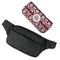 Maroon & White Fanny Packs - FLAT (flap off)