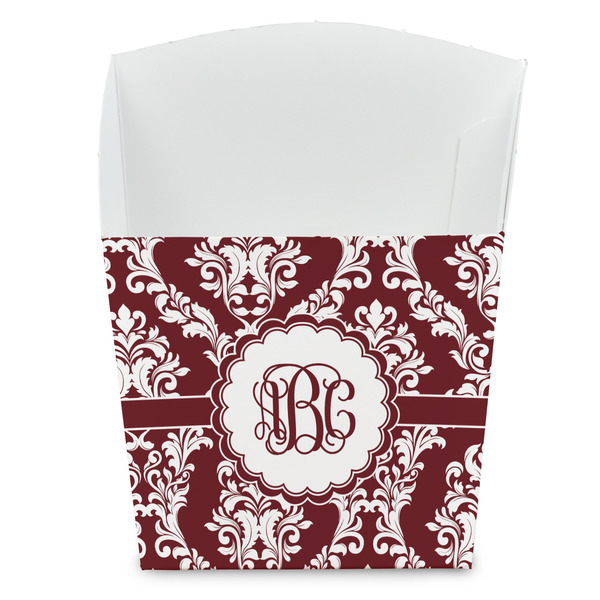 Custom Maroon & White French Fry Favor Boxes (Personalized)