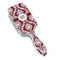 Maroon & White Hair Brush - Angle View