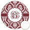 Maroon & White Icing Circle - Large - Front