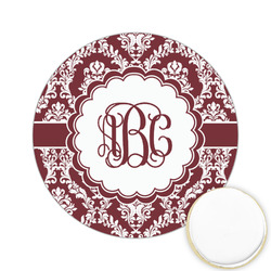 Maroon & White Printed Cookie Topper - 2.15" (Personalized)