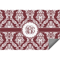 Maroon & White Indoor / Outdoor Rug - 5'x8' (Personalized)