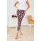 Maroon & White Ladies Leggings - LIFESTYLE 2